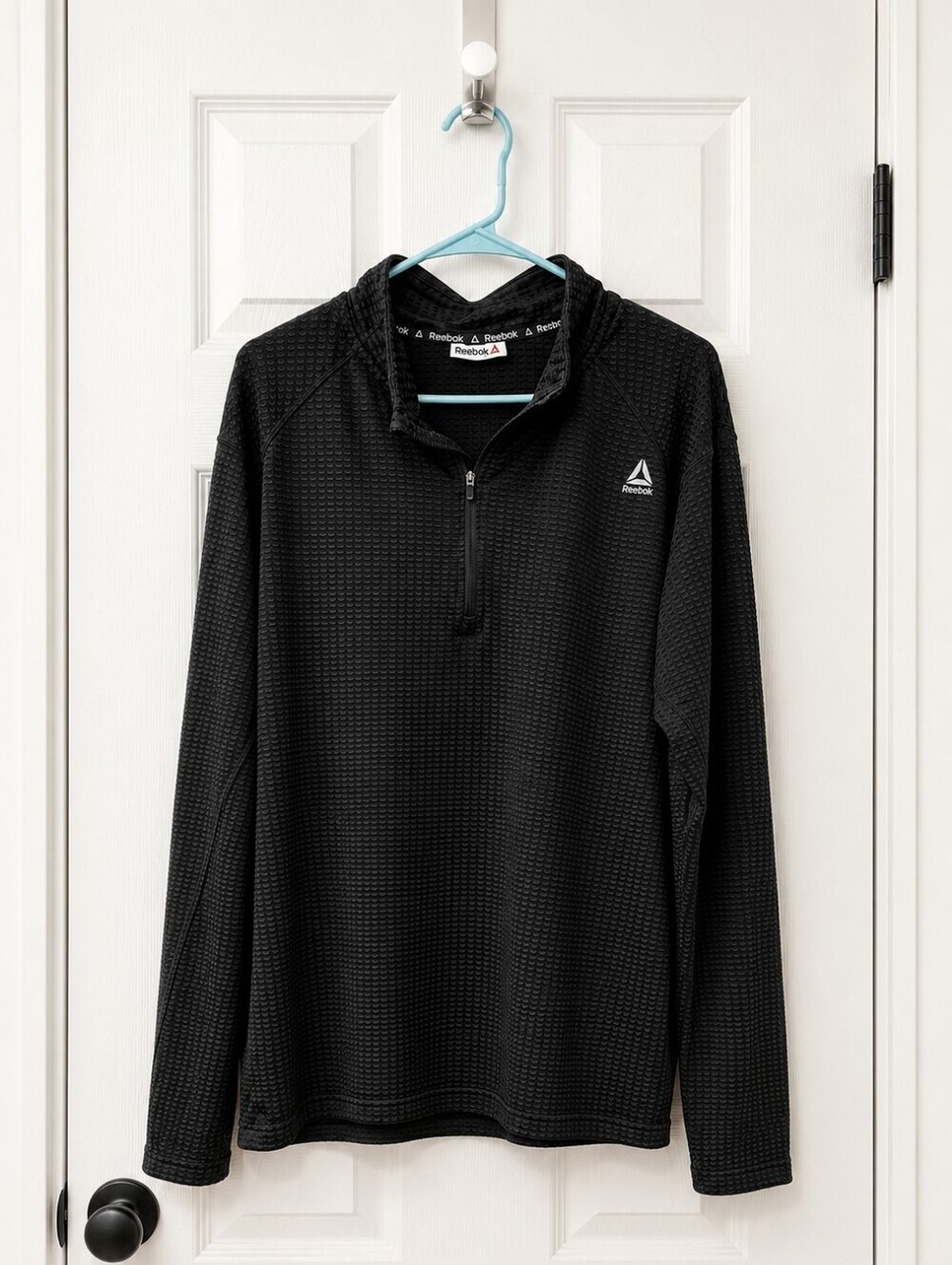 REEBOK Black Trail Ribbed Pullover